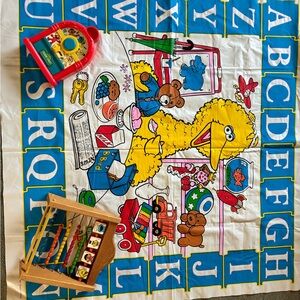Vintage early 1990s Sesame Street play mat & toys - all working!
